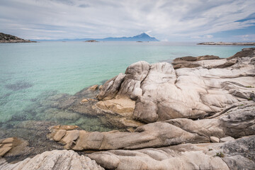 Rocky coast of the sea