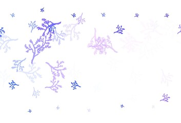 Light Purple vector doodle pattern with branches.