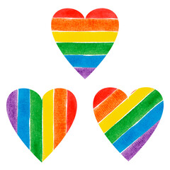 LGBT heart of rainbow colors. Relations.