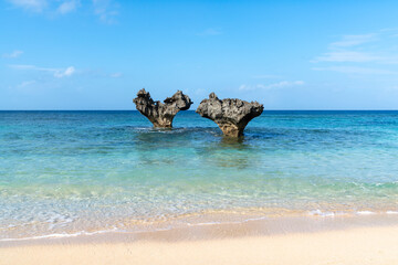 Heart Shaped Rocks in Kouri-jima