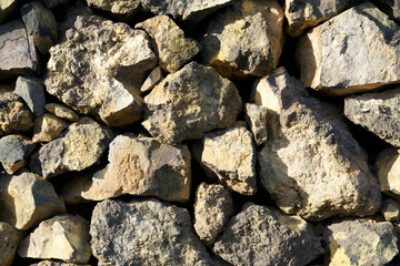 Beige natural stones wall