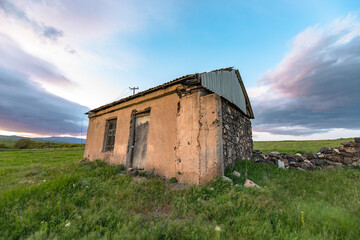 old house in landscape