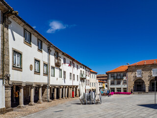 Fototapeta na wymiar Main city square in Guarda, Portugal.