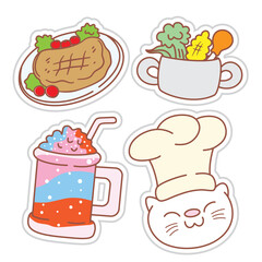 Hand drawn funny stickers