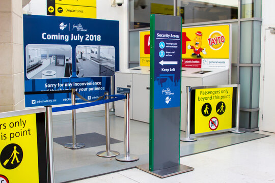 The Access Point To The Security Checks At Belfast City Airport