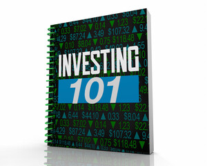 Investing 101 Manual Book Stock Market Investment Education Learning 3d Illustration