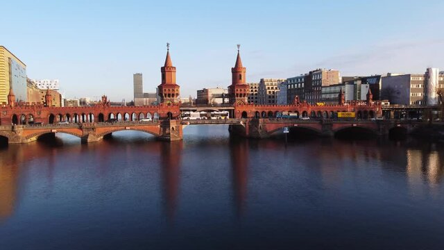 Beautiful city of Berlin from above - aerial view. Amazing drone footage
