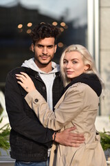 portrait of a couple in the city