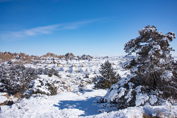 View of the White River Valley from the Notch, Badlands National Park, South Dakota, U.S.A