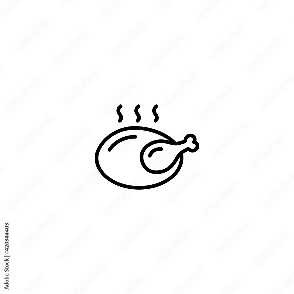 Poster chicken icon vector for web, computer and mobile app