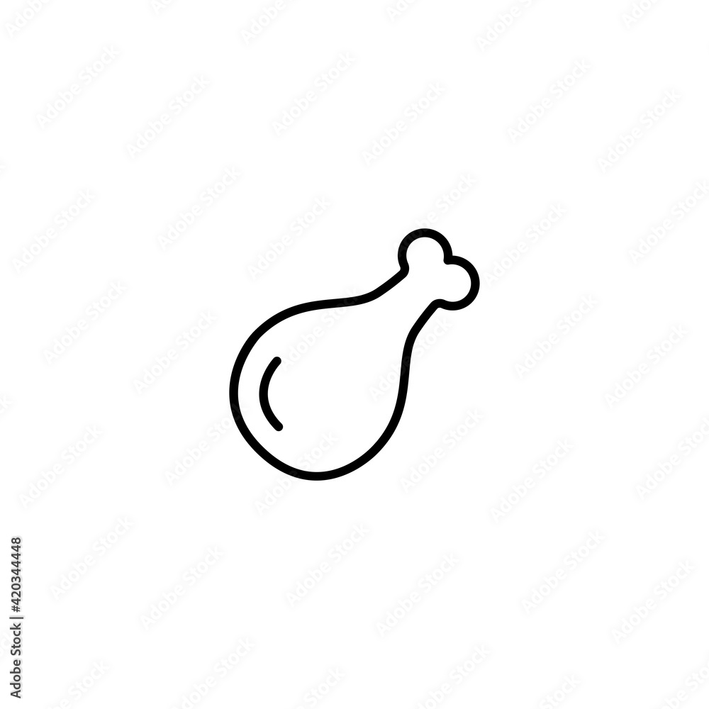 Poster chicken icon vector for web, computer and mobile app