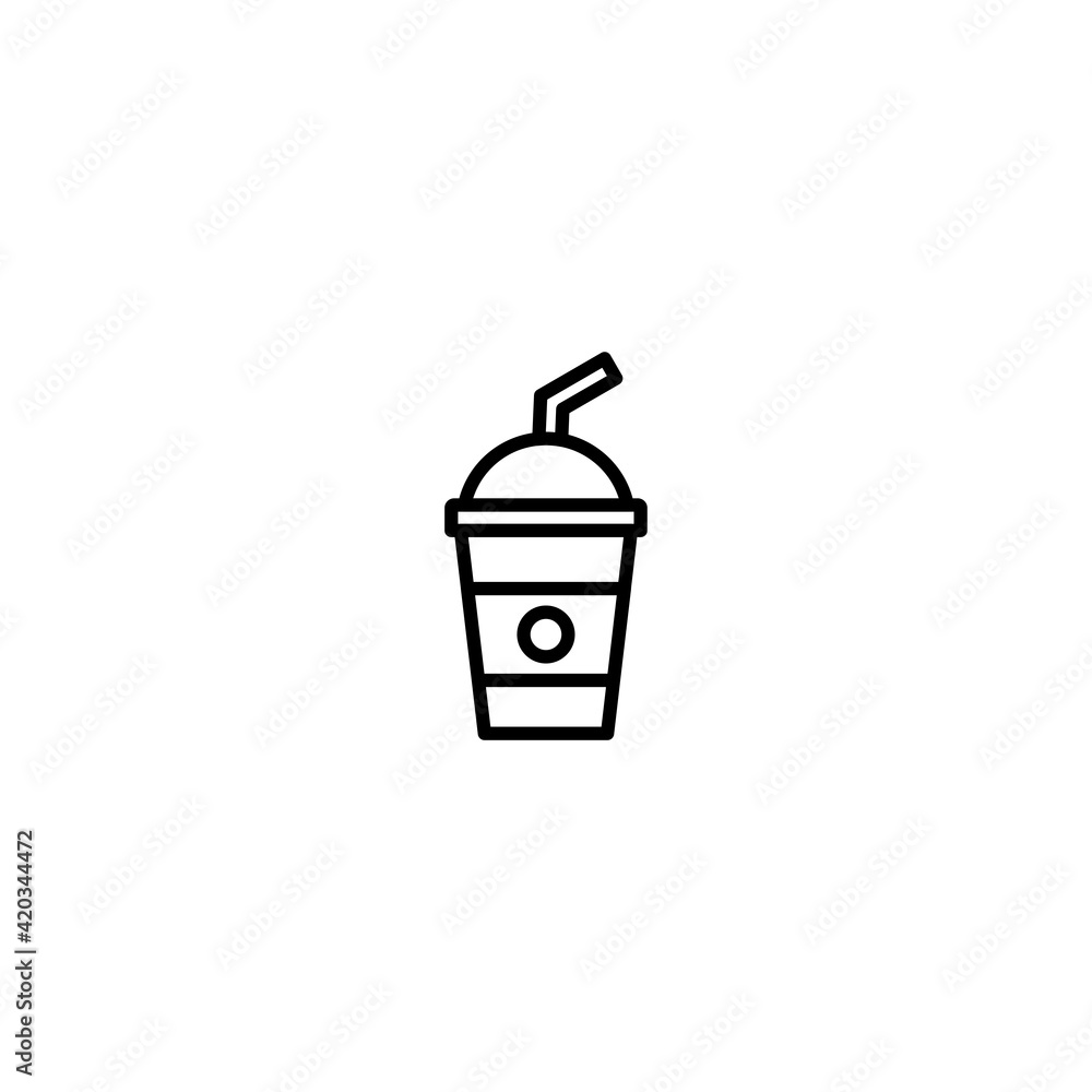Poster soft drink icon vector for web, computer and mobile app
