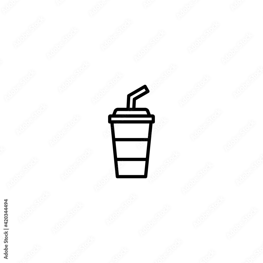 Poster soft drink icon vector for web, computer and mobile app