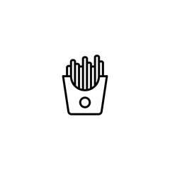 French Fries icon vector for web, computer and mobile app