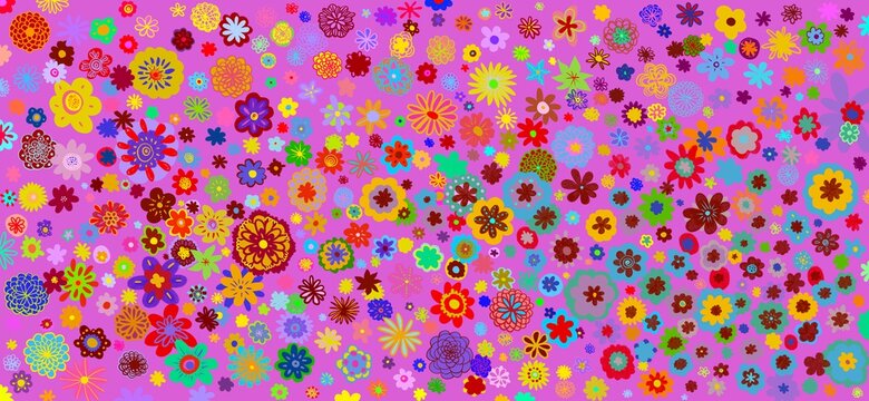 Sfondo rosa fiori di campo primavera