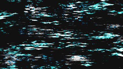 Glitch effect background. Abstract noise effect. Video Damage Error. Digital signal damage visualization. Technical problem of television. 3D rendering.