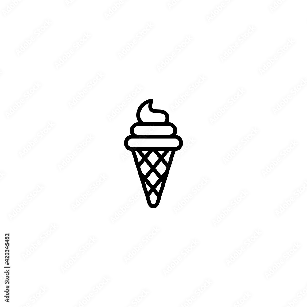 Aufkleber ice cream icon vector for web, computer and mobile app