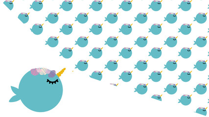 Cute narwhal © Victoria