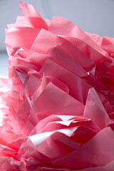 Hot Pink Tissue Paper Flower Abstract