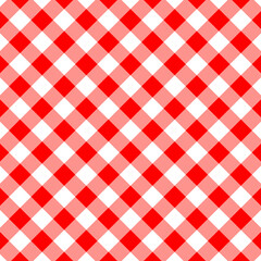 Illustration of red traditional gingham concept background. Seamless pattern. Texture from rhombus squares for - plaid, tablecloths, clothes, paper, bedding, blankets, quilts and other textile product