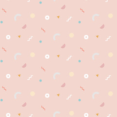 幾何学模様のかわいいシームレスパターン