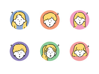 女性　イラストセット
