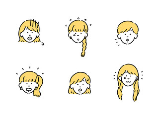 女性　イラストセット