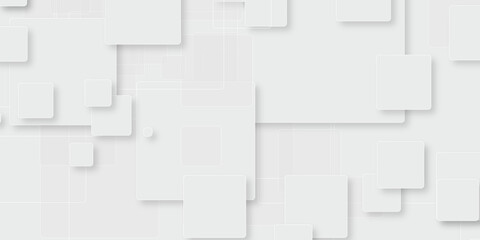 Abstract white square shape with futuristic concept background