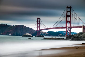 Crédence de cuisine en verre imprimé Plage de Baker, San Francisco dramatic landscape of Baker Beach in San Francisco , California.