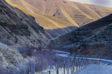 mountain road through the canyon