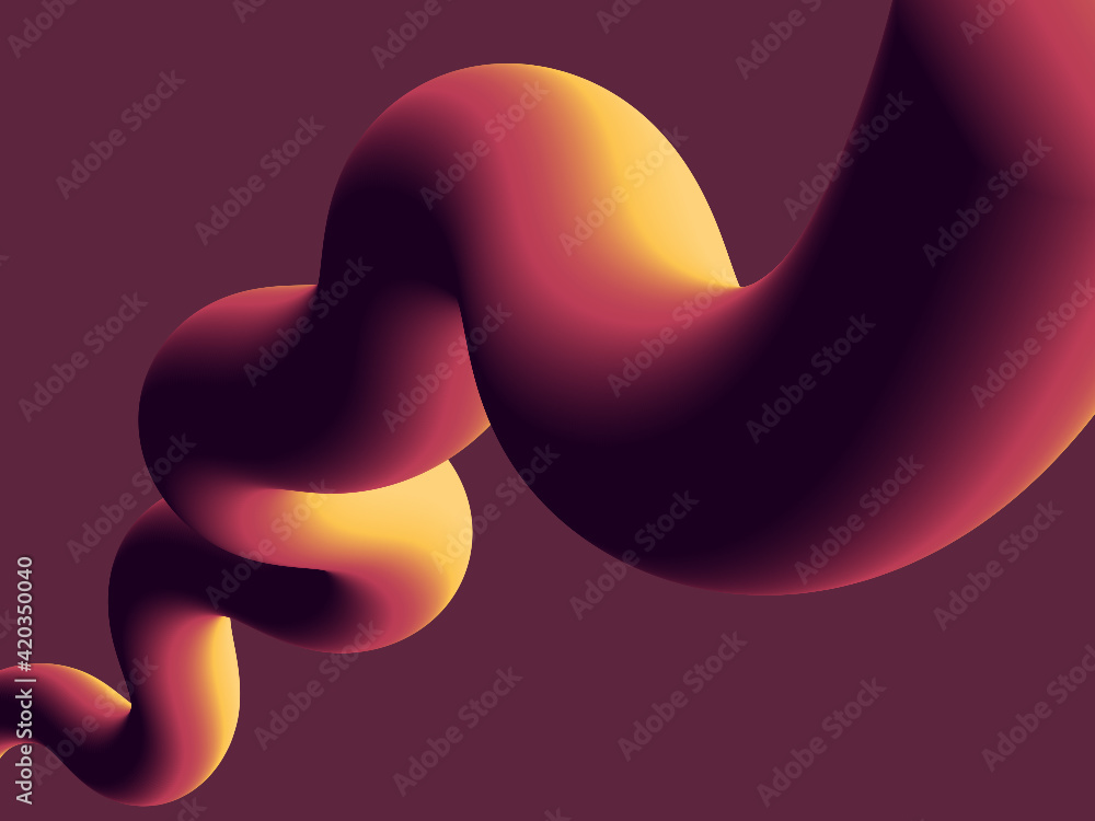 Sticker 
3d vector of fluid gradient background, premium download

