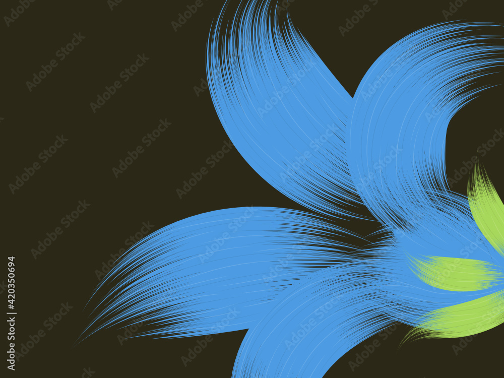 Poster a trendy flower abstract background illustration, brush stroke