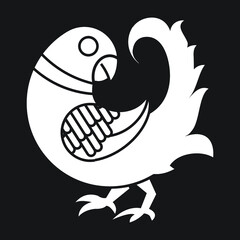 Hand drawing of wild Bird, animals, and flowers for saree designs or pattern for textile, wrapping paper, or backgrounds