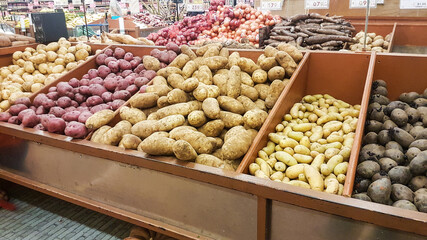 potatoes at the vegetable market