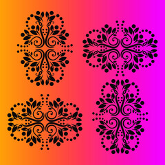 Sketch, hand drawing of wild leaf and flowers for saree designs or pattern for textile, wrapping paper, or backgrounds