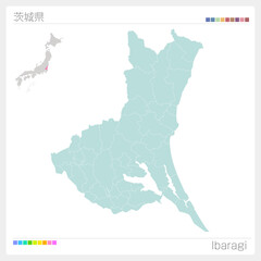 栃木県の地図・Tochigi（市町村・区分け）