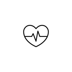 Heart Pulse icon vector for web, computer and mobile app