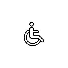 Disabled icon vector for web, computer and mobile app