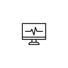 heart beat monitor icon vector for web, computer and mobile app