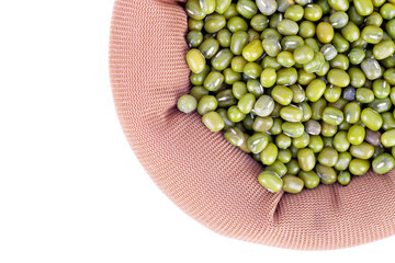 Mung bean in cloth bag
