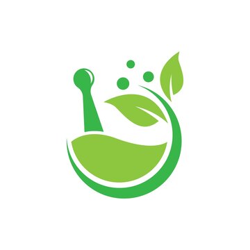 Natural medicine logo images illustration