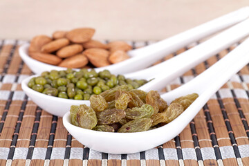 Three spoonfuls of food