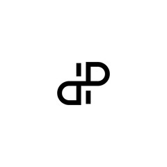 Business logo design simple logo with the letter DP. minimalist design, monogram, luxury