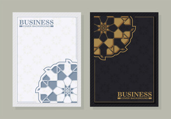 Abstract retro business cover design