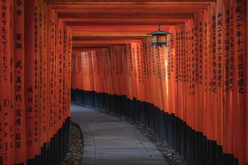 Obraz premium empty Fushimi Inari Shrine, Kyoto