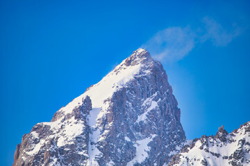 snow covered mountains
