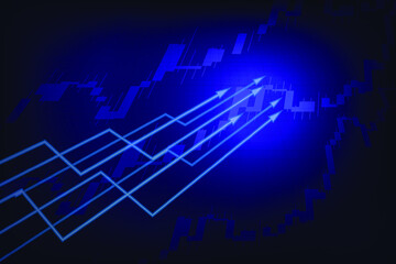 Abstract arrow growth and success graph business sign vector illustrator.