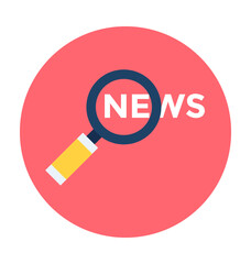 News Search Vector Icon