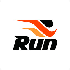 Abstract running logo template