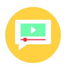 Video Message Vector Icon